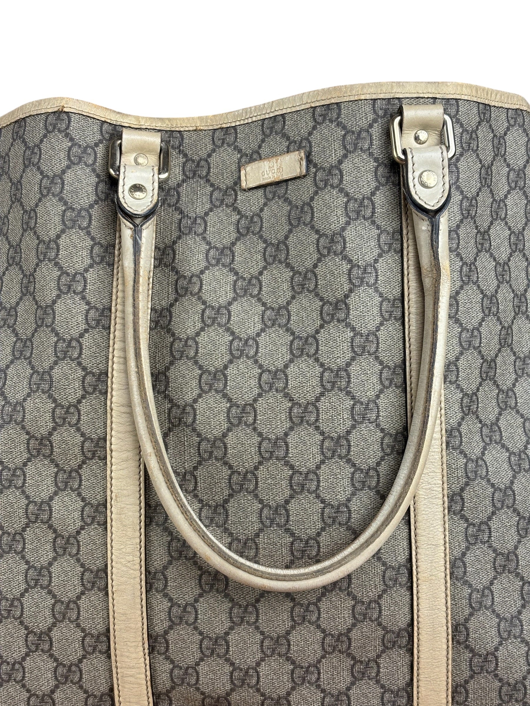 Gucci Beige GG Supreme Monogram Joy Vertical Tote Bag