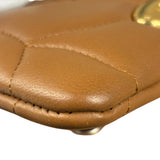 Mulberry Brown Leather Softie Quilted Coin Pouch
