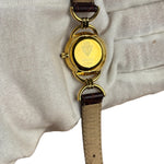 Gucci 6000.2.L Round Roman Dial Leather Band