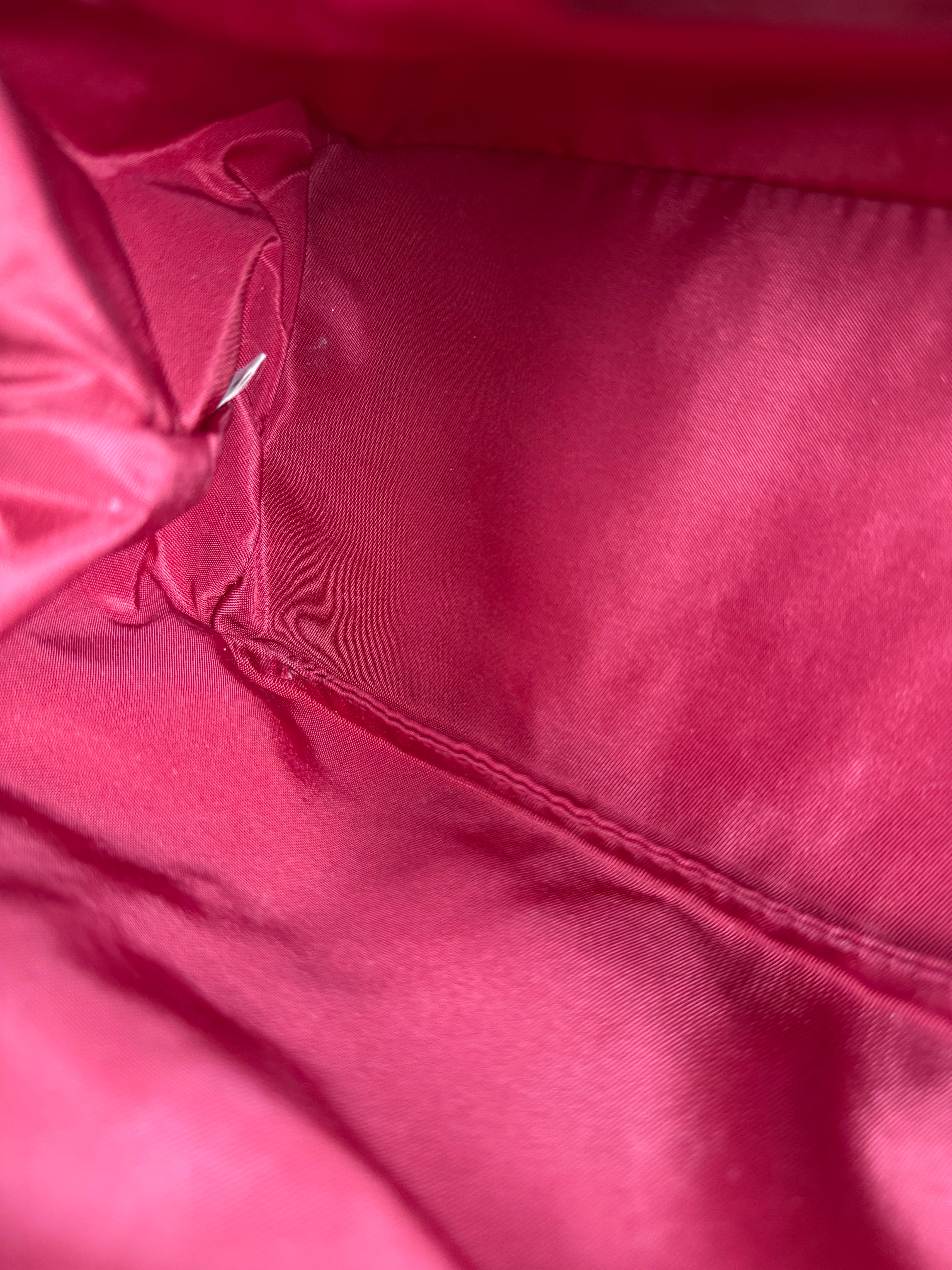 Prada Red Nylon Cosmetic Clutch