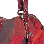 Coach Red Leather Patchwork Handbag