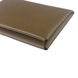 Hermes Beige Leather Calvi Coin Holder