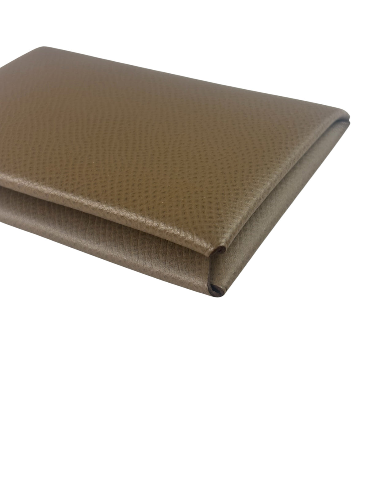 Hermes Beige Leather Calvi Coin Holder