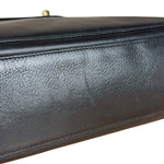 Chanel Black Leather Front Pocket Chain Tote 1998