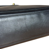 Chanel Black Leather Front Pocket Chain Tote 1998