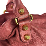 Balenciaga Pink Lambskin Velo Moto Two-Way Bag