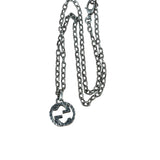 Gucci 925 Sterling Silver Interlocking GG Pendant Necklace