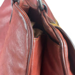 Christian Dior Burgundy Leather Gaucho Saddle Large Shoulder Bag