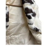 Vintage Cream/Brown Rabbit Fur Coat