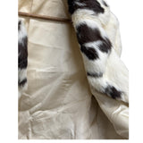 Vintage Cream/Brown Rabbit Fur Coat
