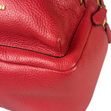 Coach Red Pebbled Mini Charlie Backpack