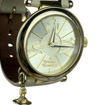 Vivienne Westwood White Leather Round Face Watch