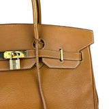 Hermes Birkin 35 Gold Brown Togo Leather Handbag 2001