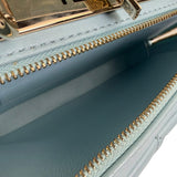 Chanel Light Blue Quilted Lambskin Top Handle Vanity Case 2019