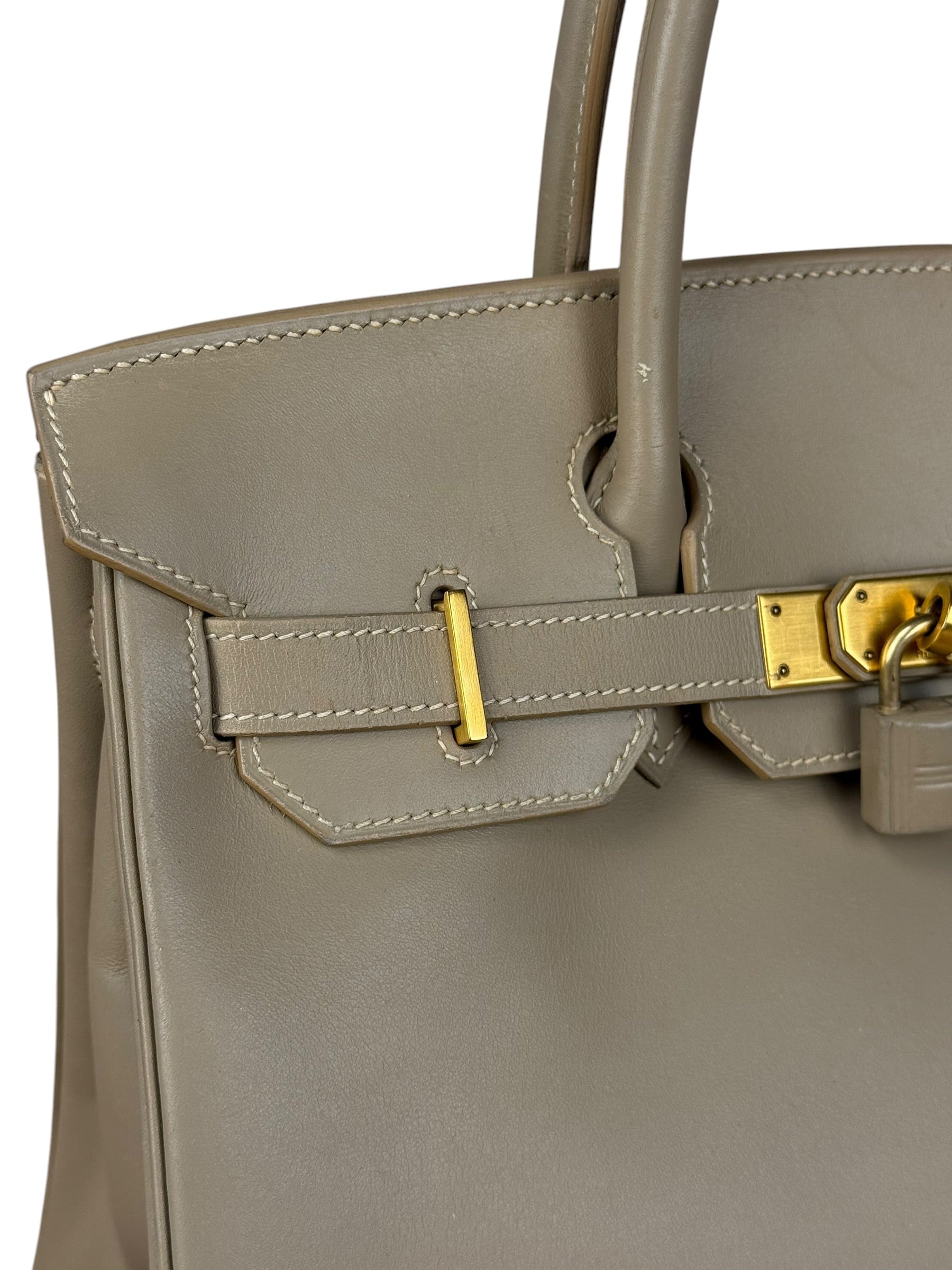Hermes Birkin 30 Argile Box Brushed Gold 2003