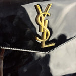Yves Saint Laurent Black Patent Leather Uptown Pouch