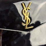 Yves Saint Laurent Black Patent Leather Uptown Pouch