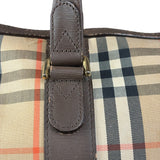 Burberry Leather House Check Boston Duffle Bag