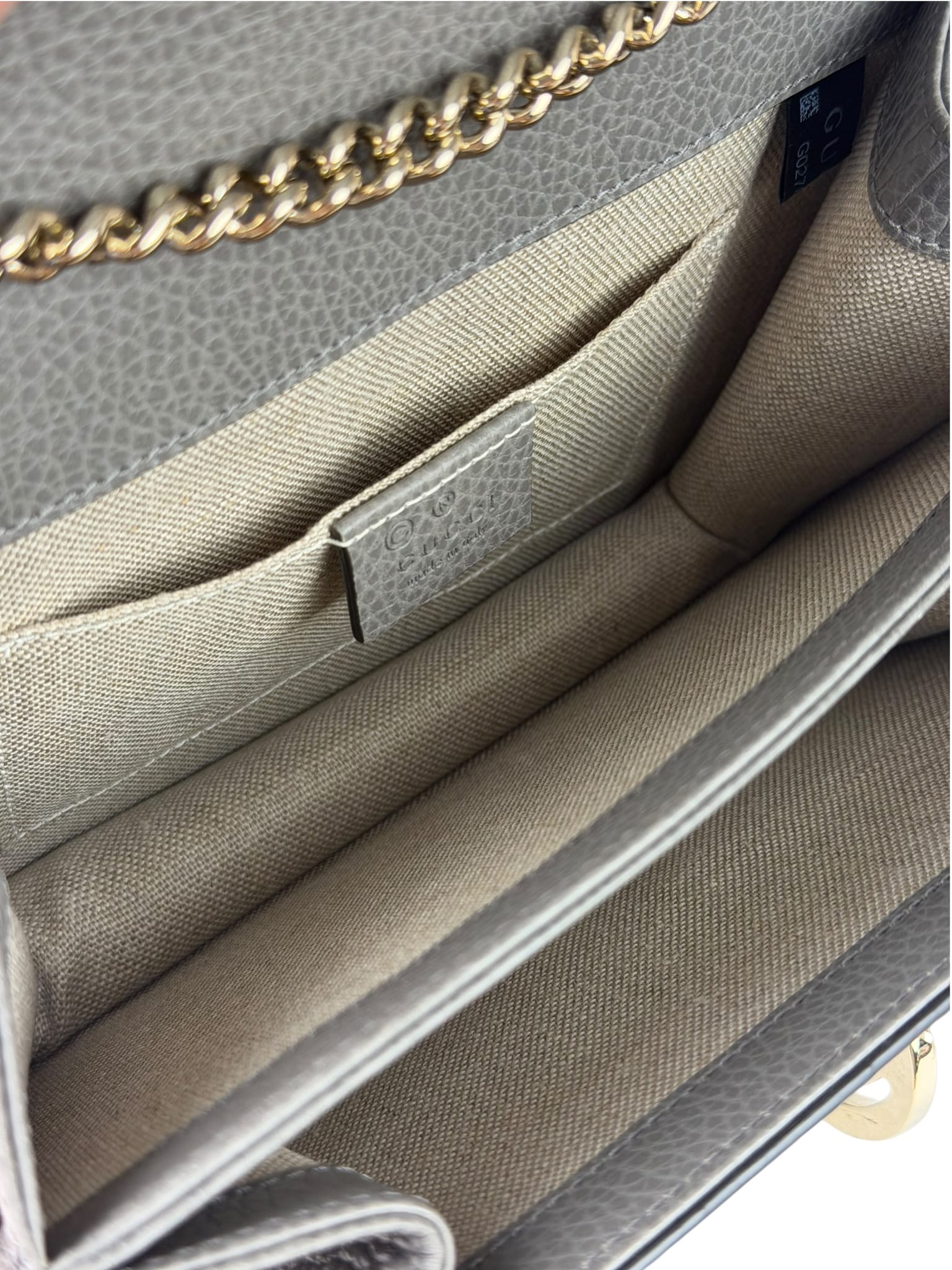 Gucci Grey Calfskin Interlocking Small G Shoulder Bag