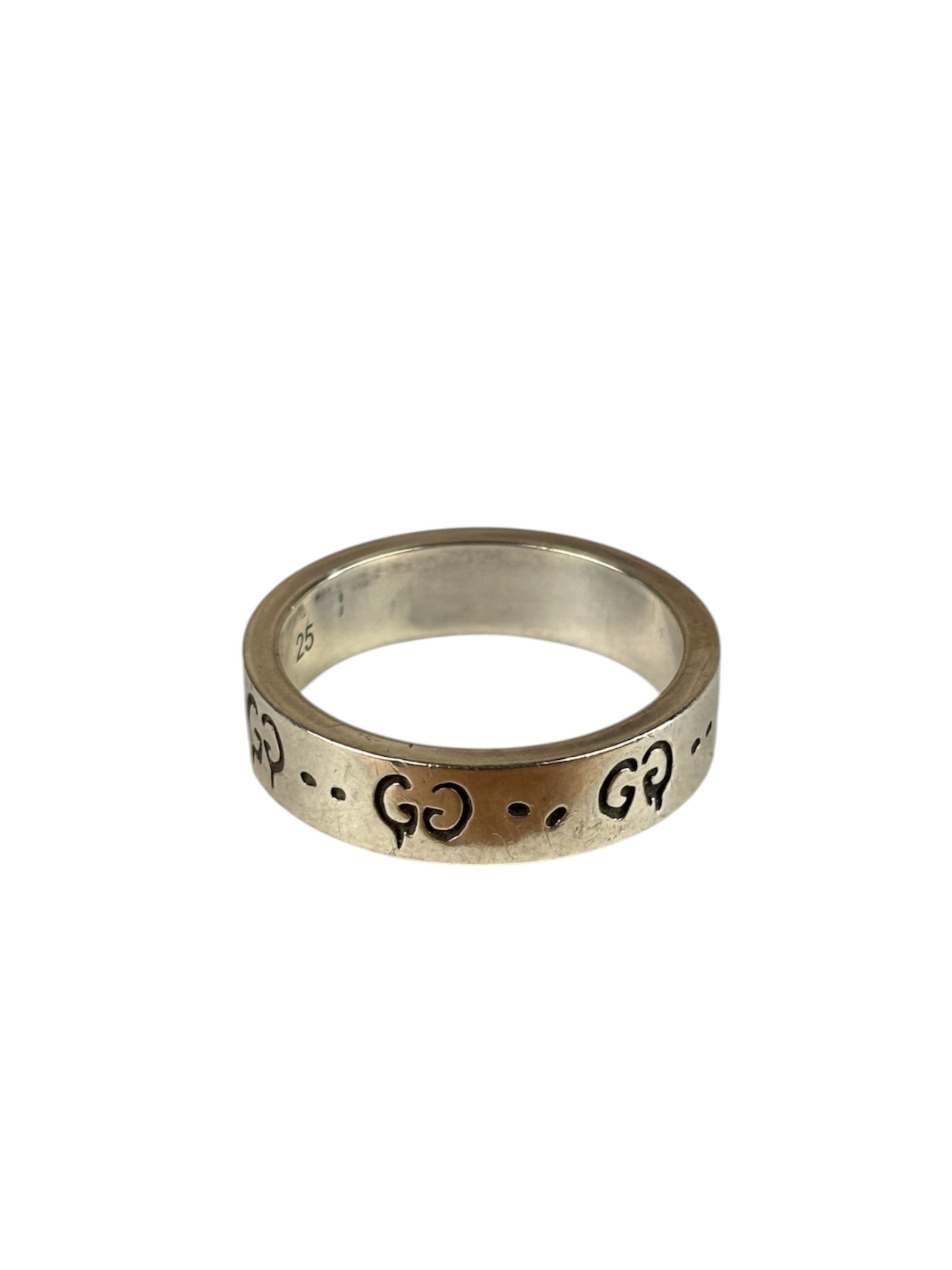 Gucci Silver GG Icon Band Rings