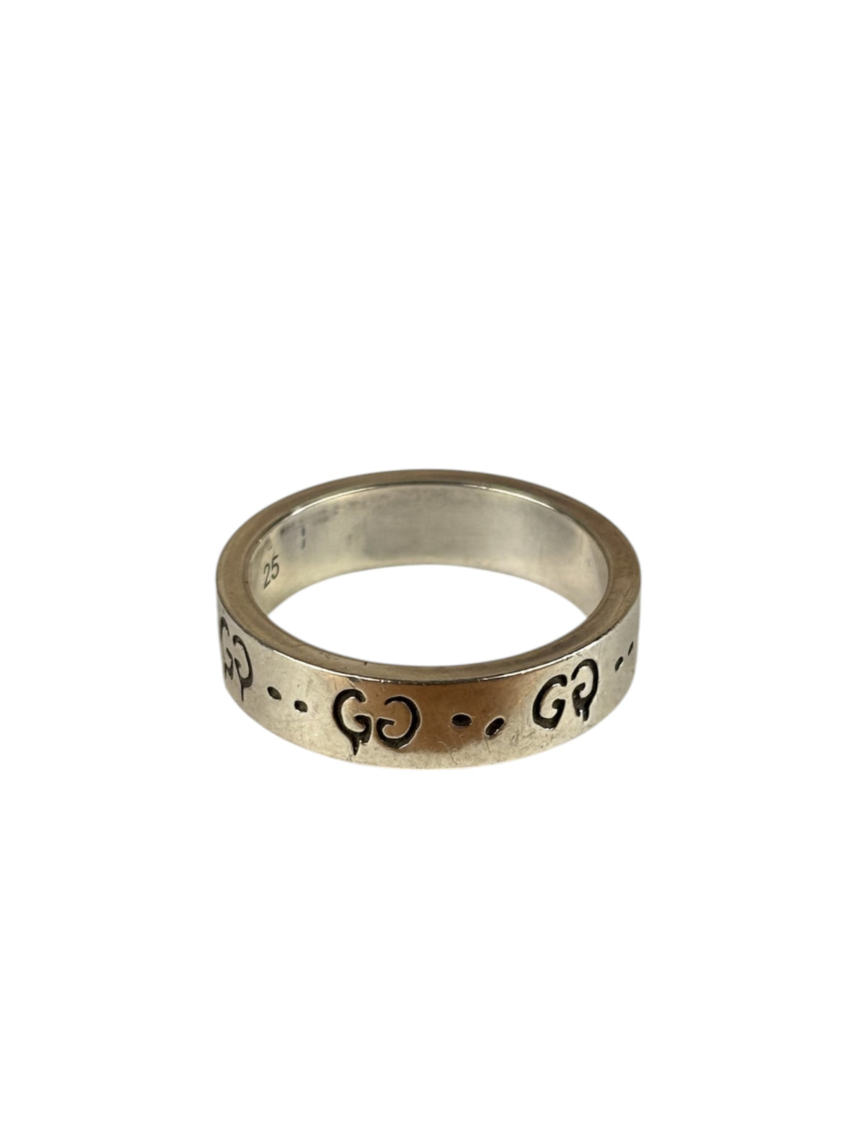 Gucci Silver GG Icon Band Rings