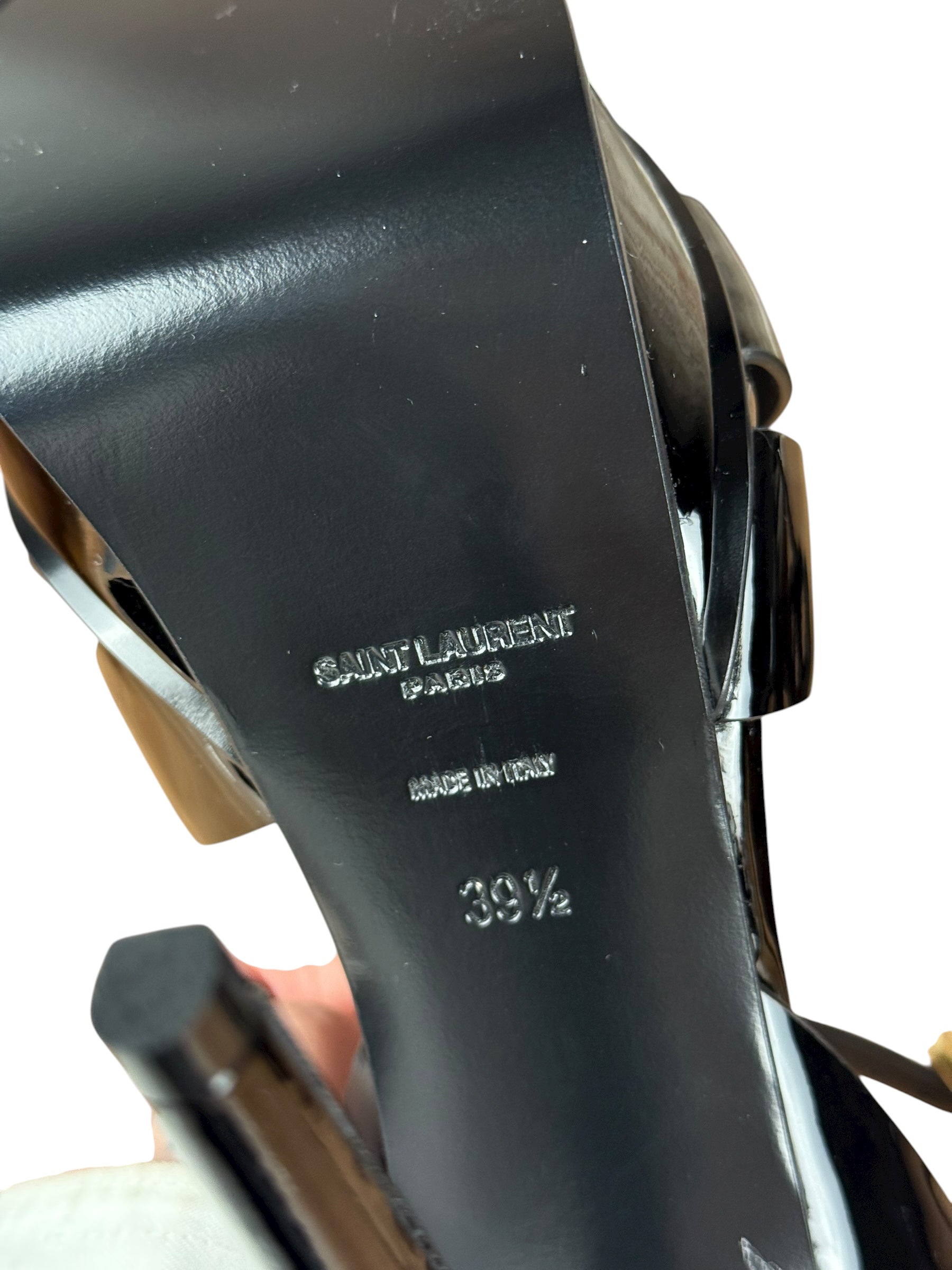 Saint Laurent Tribute Patent Leather Black Heels