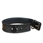Louis Vuitton Dark Gray Leather Slim Bracelet