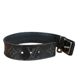 Louis Vuitton Dark Gray Leather Slim Bracelet