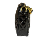 Chanel Black Quilted Patent Leather Camera Bag 1989