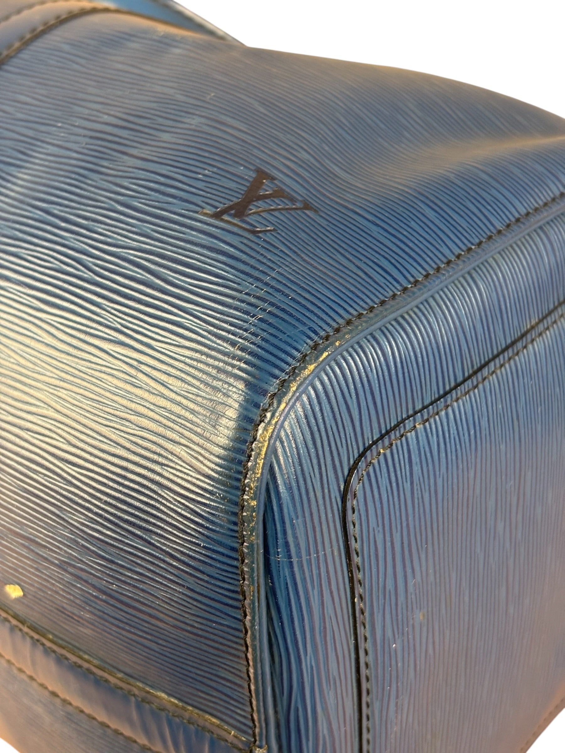 Louis Vuitton Blue Epi Leather Keepall 45