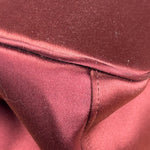 Gucci Burgundy Satin Bamboo Top Handle Bag