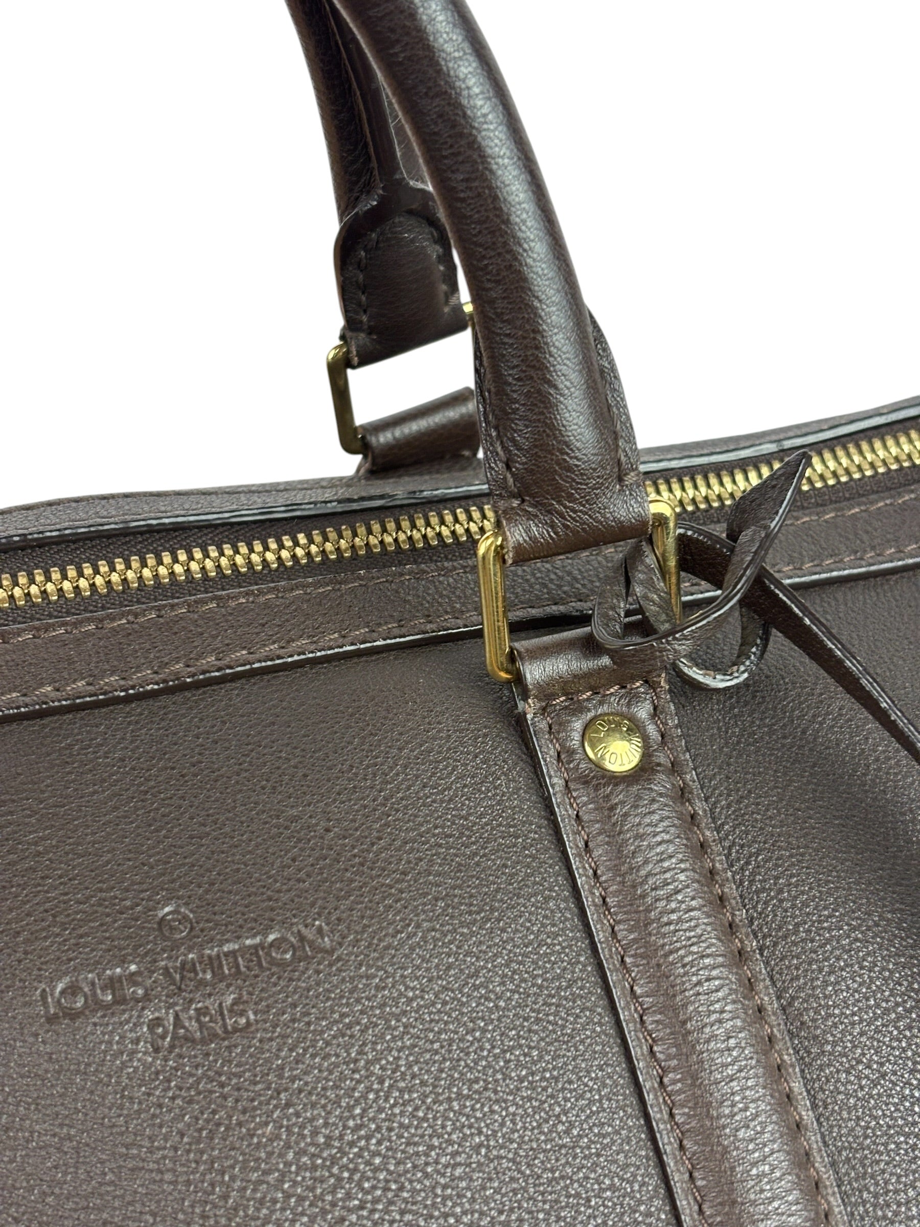 Louis Vuitton Chocolate Calfskin Sofia Coppola Duffel Bag