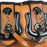 Fendi Vintage Brown/Black Leather B Shoulder Bag