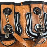 Fendi Vintage Brown/Black Leather B Shoulder Bag
