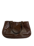 Bottega Veneta Brown Leather Intrecciato Top Handle Small Tote