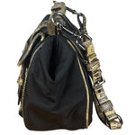 Prada Vintage Tessuto Lucertola Black Lizard Shoulder Bag