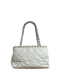Chanel Vintage White Quilted Leather Chain Me Tote 2010