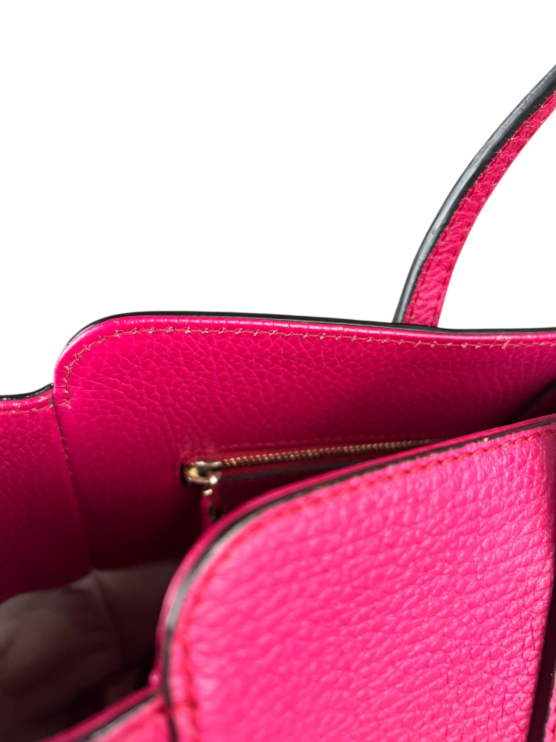 Gucci Hot Pink Pebbled Leather Swing Tote