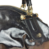 Gucci Black Patent Vintage Dialux Pop Bamboo 2Way Handbag
