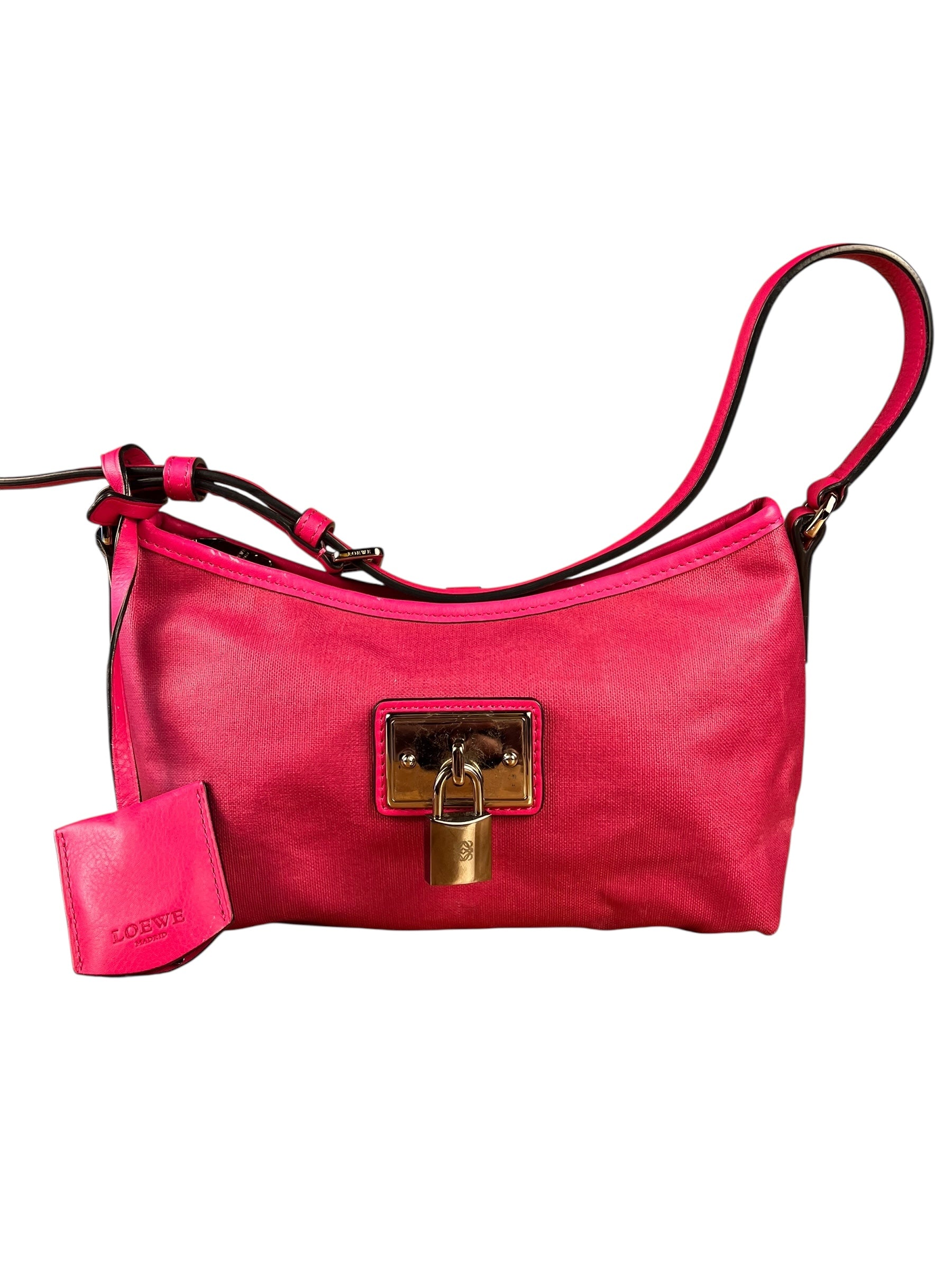 Loewe Fucshia Padlock Shoulder Pochette
