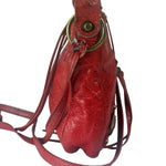 Balenciaga Red Lambskin Hip Moto Crossbody