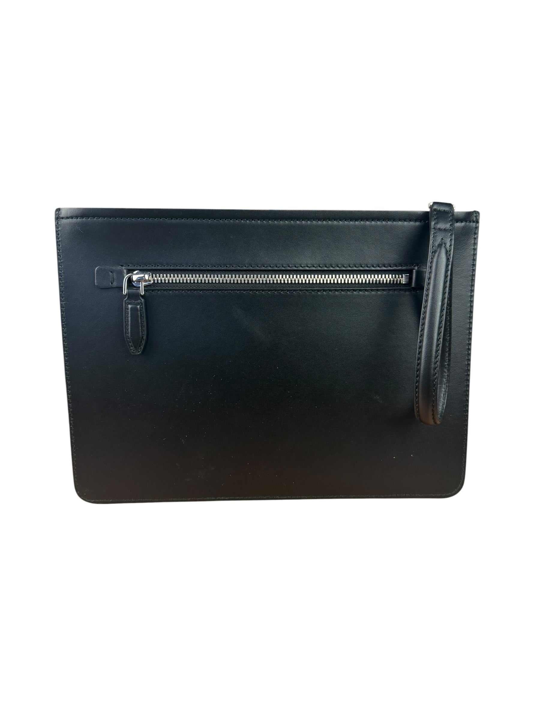 Salvatore Ferragamo Bicolor Leather Clutch