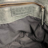 Balenciaga Leather Motocross Muted Teal Sunday Tote