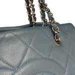 Chanel Blue Caviar Quilted CC Timeless Soft Shopper Tote 2010