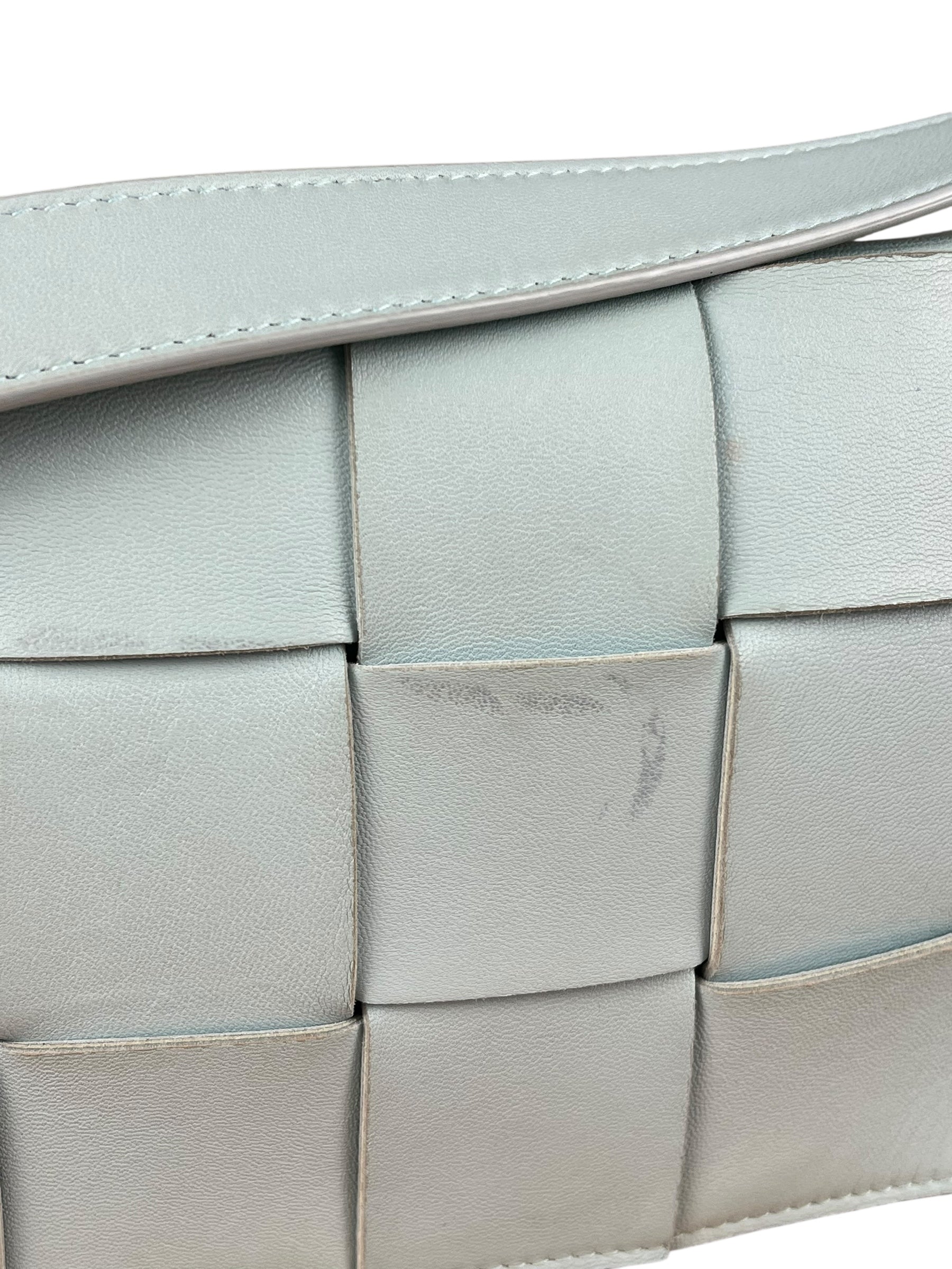 Bottega Veneta Intercciato Cassette Glacier Crossbody