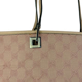 Gucci Vintage Pink Canvas Large Tote Bag