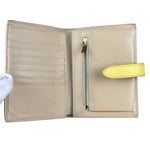 Celine Vintage Beige/Yellow Medium Strap Wallet