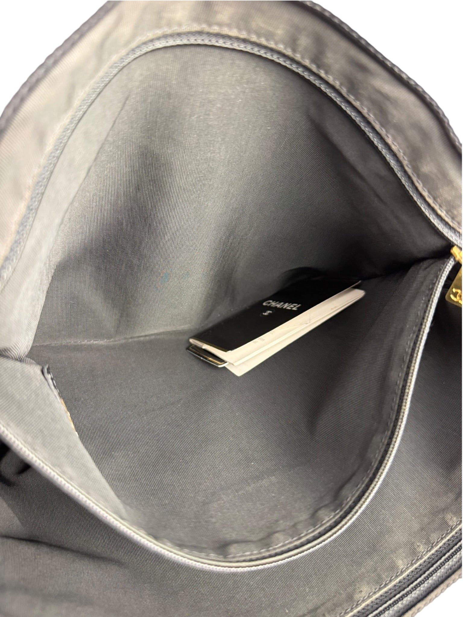 Chanel Black Lambskin CC Swirl Pattern Tote 2000