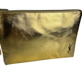 YSL Beauty Gold Makeup Zip Pouch