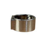 Fendi Vintage Silver Baguette Band Ring